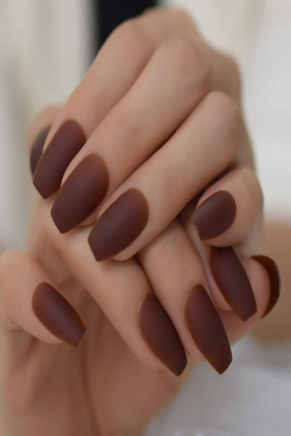 Press On Nails Matte Coffee Brown Short Coffin Nail Kit, Press On Nails, TGC Boutique bandage Dress Bodycon Dress Bikini Swimsuit Sterling silver ring Makeup lips eyes face brush