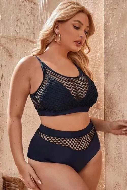 Amber High Waist Crochet Black Bikini - TGC Boutique - Bikini