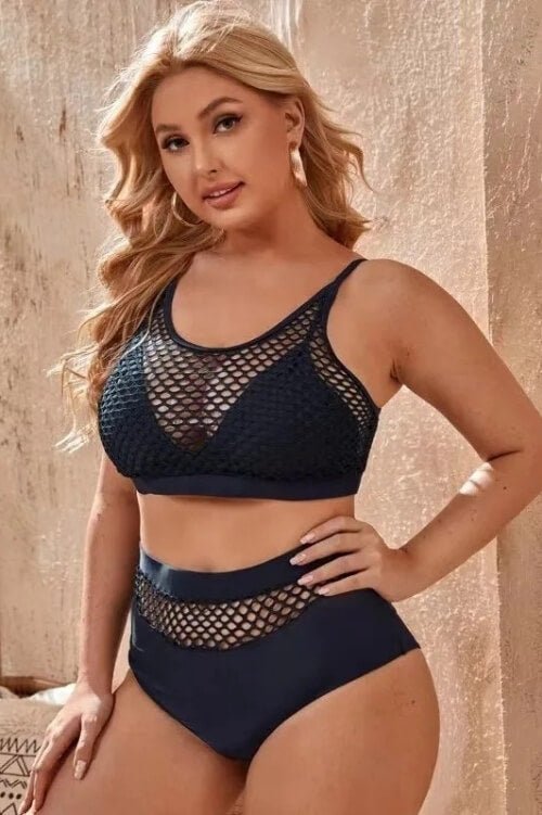 Amber High Waist Crochet Black Bikini - TGC Boutique - Bikini