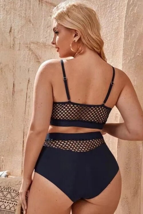 Amber High Waist Crochet Black Bikini - TGC Boutique - Bikini