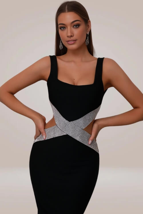 Amor Cutout Bodycon Midi Dress - TGC Boutique - Bodycon Dress