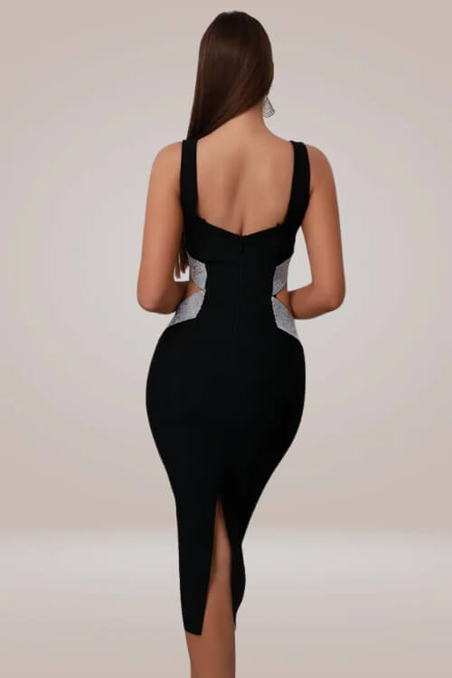Amor Cutout Bodycon Midi Dress - TGC Boutique - Bodycon Dress