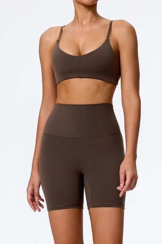 Biker Shorts for Women with High Waist and Sports Bra - TGC Boutique - Activewear Sets