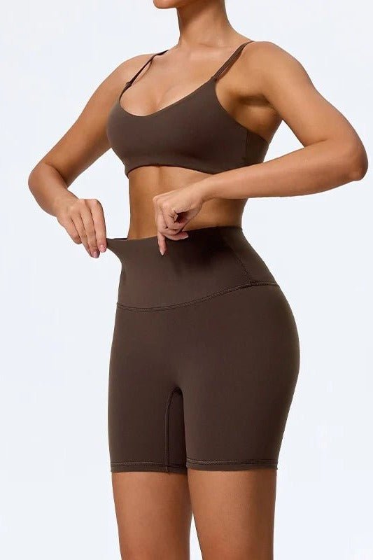 Biker Shorts for Women with High Waist and Sports Bra - TGC Boutique - Activewear Sets