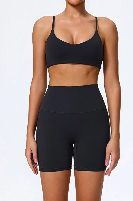 Biker Shorts for Women with High Waist and Sports Bra - TGC Boutique - Activewear Sets