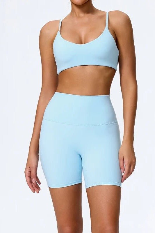 Biker Shorts for Women with High Waist and Sports Bra - TGC Boutique - Activewear Sets