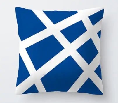 Decorative Throw Pillows Blue Geometry Pillow Cushion 45x45 Velvet Cushion Marine Life Pillowcase Home Decor Cushions - TGC Boutique -
