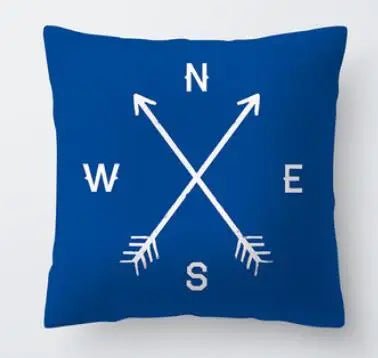 Decorative Throw Pillows Blue Geometry Pillow Cushion 45x45 Velvet Cushion Marine Life Pillowcase Home Decor Cushions - TGC Boutique -