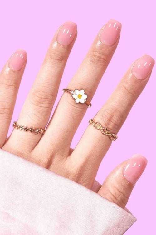 Glossy Pink Square Nails Press On Kit - TGC Boutique - Press On Nails