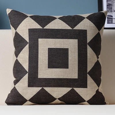 Home Decorative Blue Geometric Stripe Wave Pillow Case Geometry Floral Bohemia Pillow Cover Decor Office Sofa Cushion - TGC Boutique -