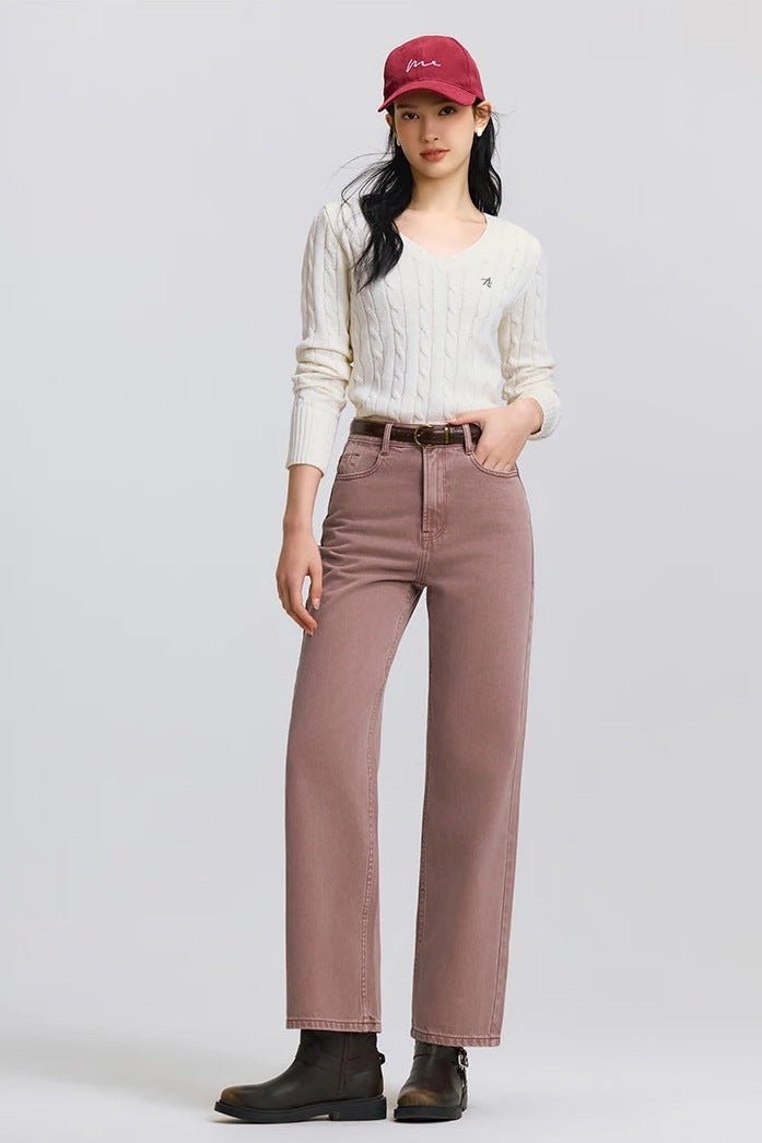 Straight Leg Jeans for Women, Mid Rise Straight Jeans - TGC Boutique - Jeans