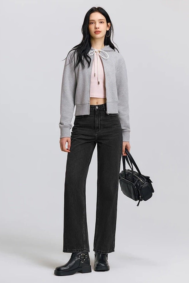 Straight Leg Jeans for Women, Mid Rise Straight Jeans - TGC Boutique - Jeans