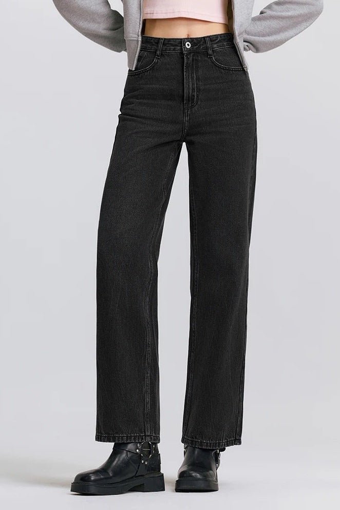 Straight Leg Jeans for Women, Mid Rise Straight Jeans - TGC Boutique - Jeans