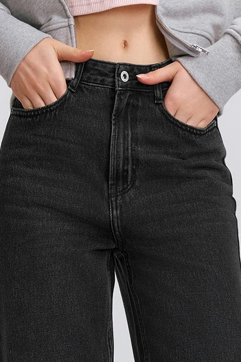 Straight Leg Jeans for Women, Mid Rise Straight Jeans - TGC Boutique - Jeans