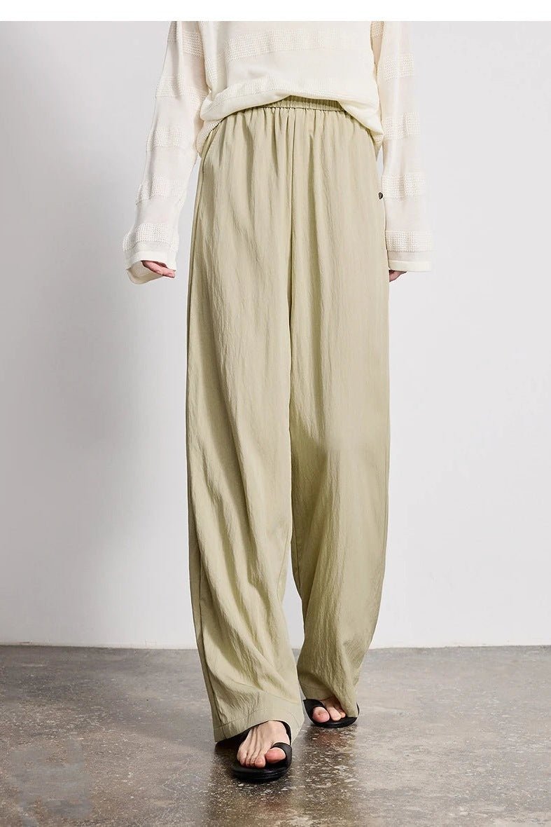 Wide Leg Pants for Women, Elastic Waist Wide Leg Trousers - TGC Boutique - Pants