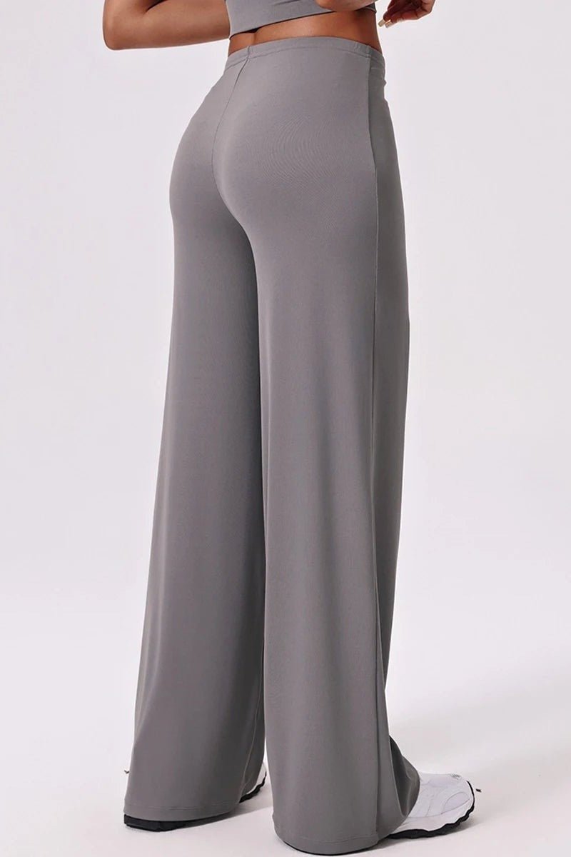Wide Leg Yoga Pants for Women with a High Drawstring Waist - TGC Boutique - Activewear Pants