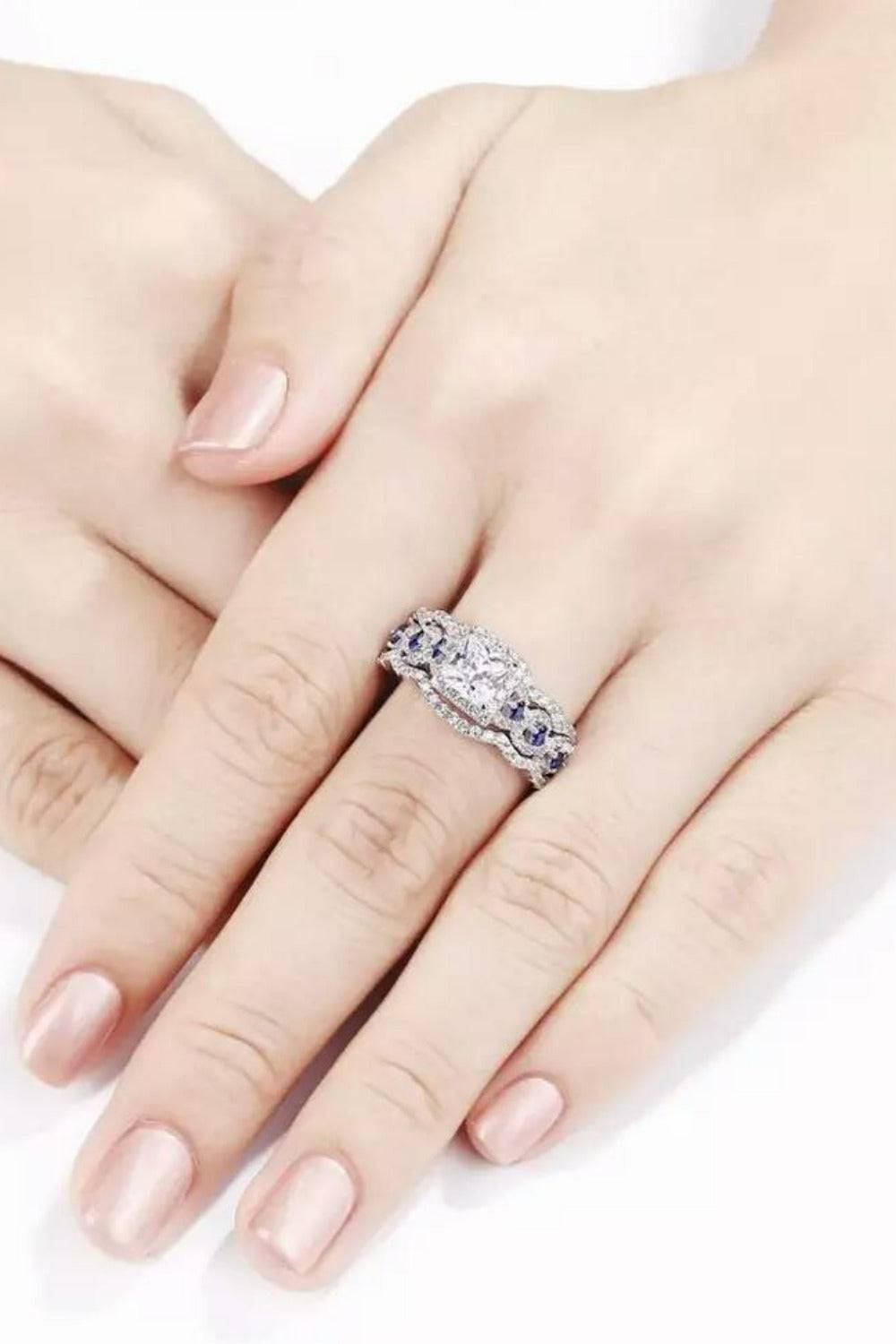 3 Piece Sterling Silver Engagement Ring - TGC Boutique -