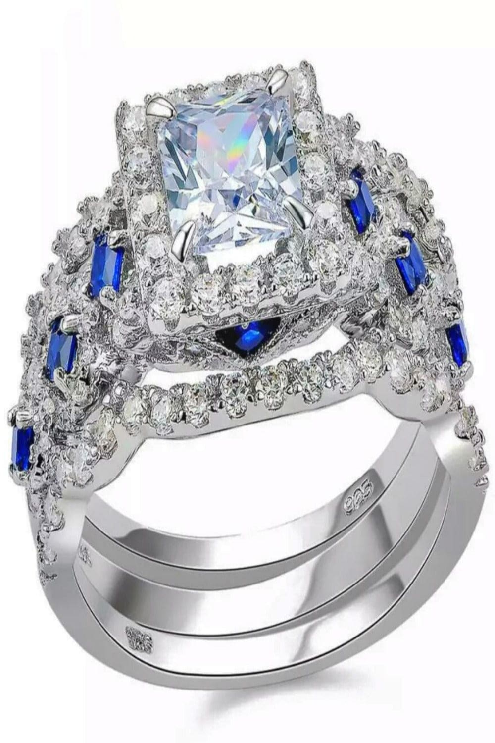 3 Piece Sterling Silver Engagement Ring - TGC Boutique -