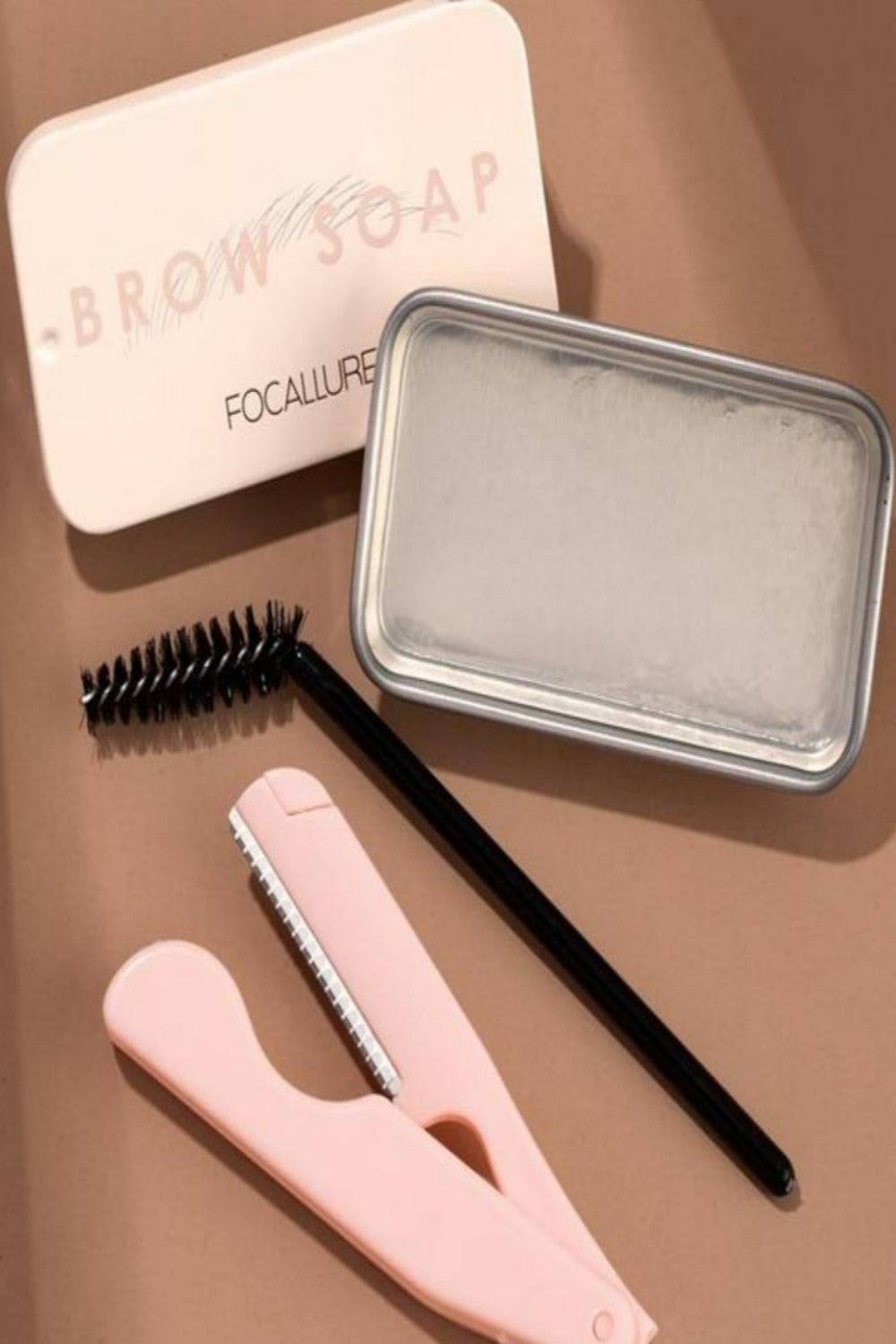 3D Feather Wild Brow Vegan Eyebrow Styling Soap Brush Set - TGC Boutique - Eyebrow Styling Gel