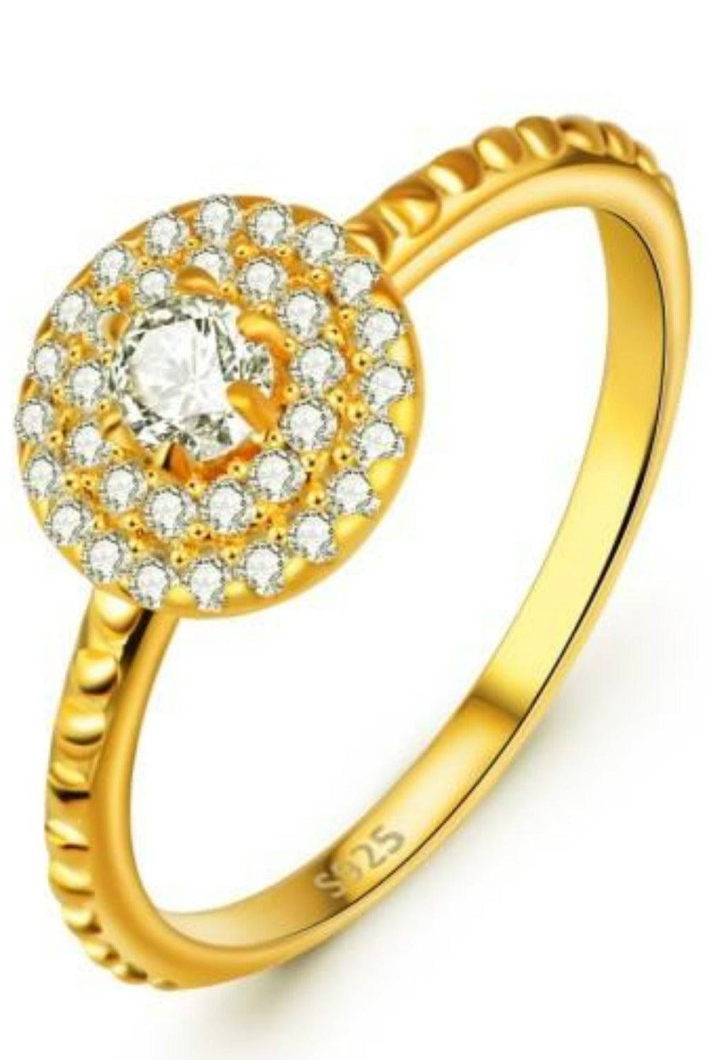 925 Sterling Silver Round Diamond Cluster Ring - TGC Boutique - Rings