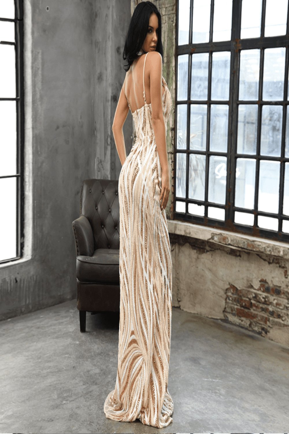All Eyes On You Maxi Sequin Gown - TGC Boutique - Evening Gown