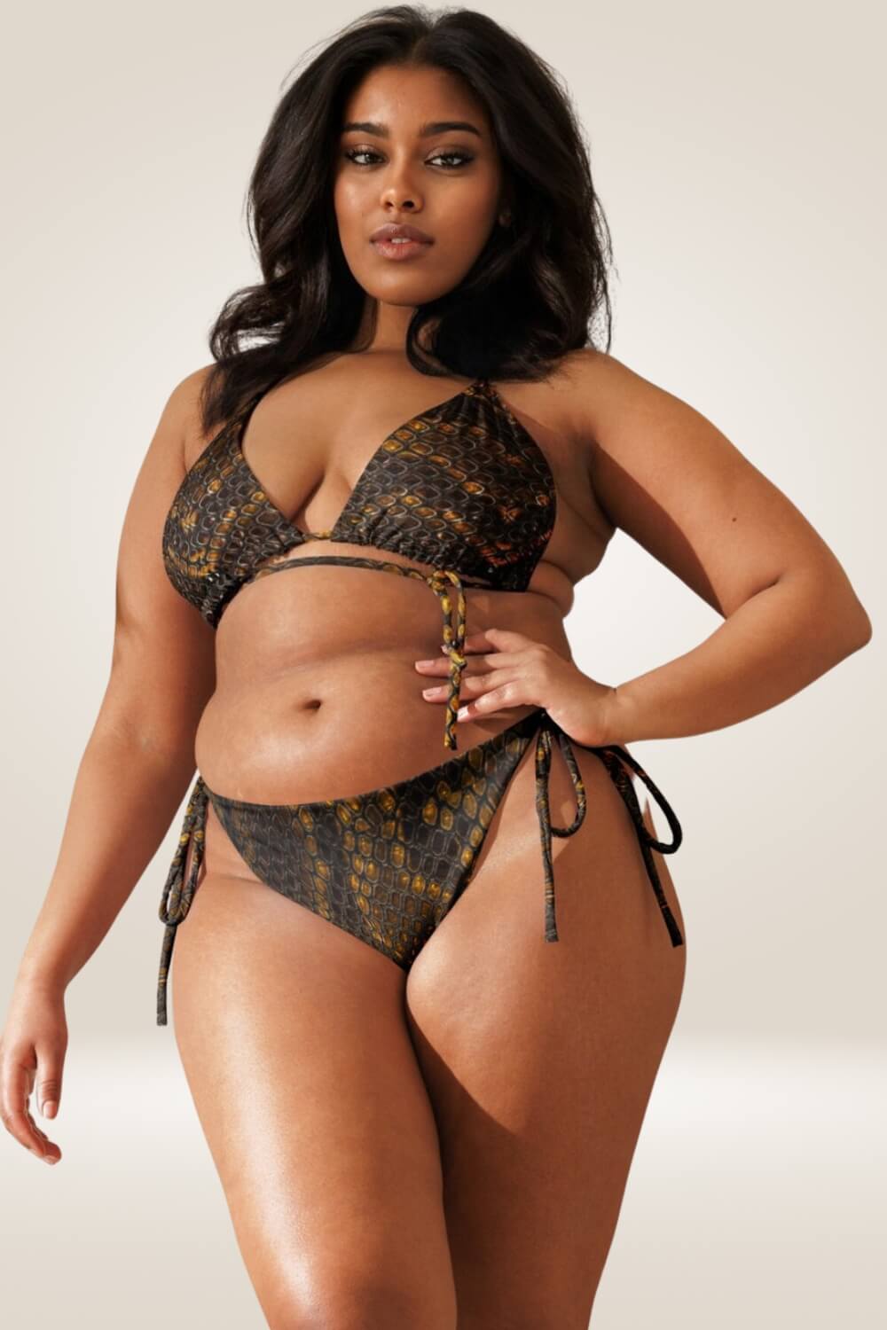 Animal Print Recycled Plus Size Bikini - TGC Boutique - Bikini