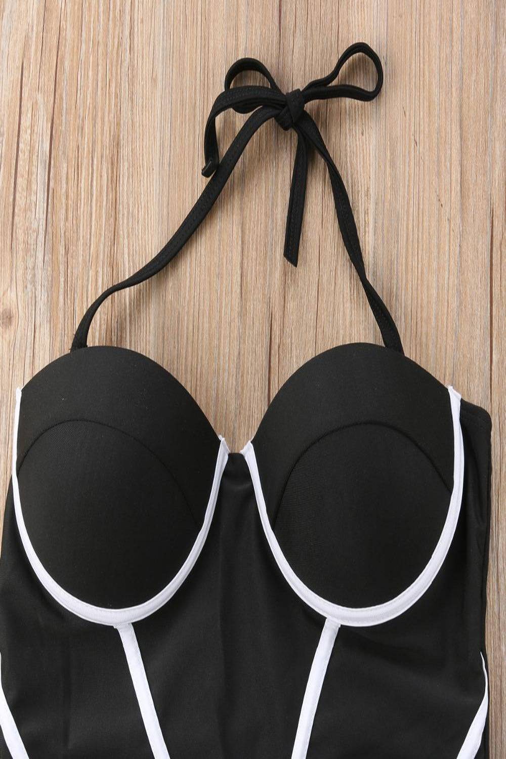 Beach Queen Corset One Piece Swimsuit - Black - TGC Boutique - Black Swimsuit