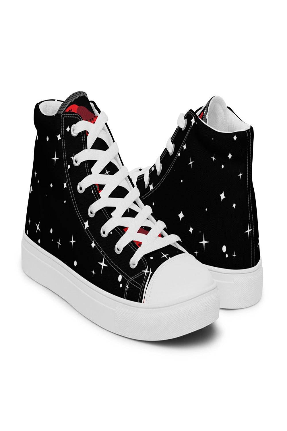 Black canvas High Top Trainers - TGC Boutique - Canvas Trainers