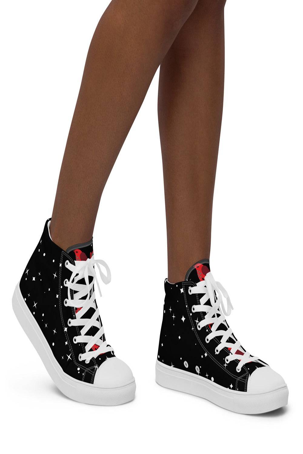 Black canvas High Top Trainers - TGC Boutique - Canvas Trainers