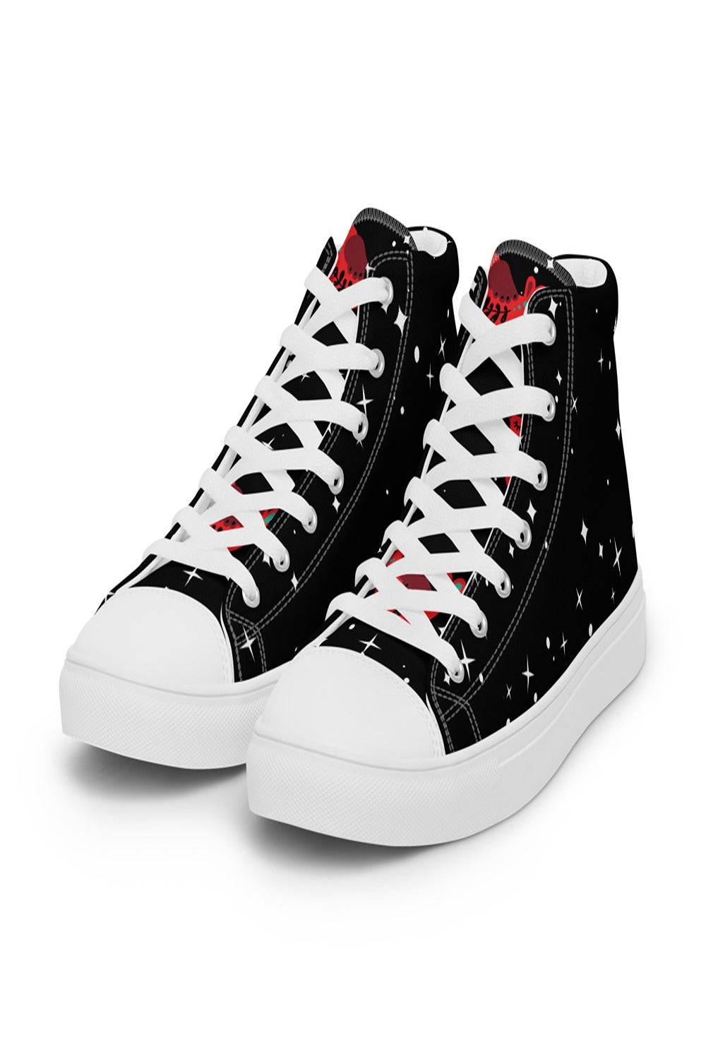 Black canvas High Top Trainers - TGC Boutique - Canvas Trainers