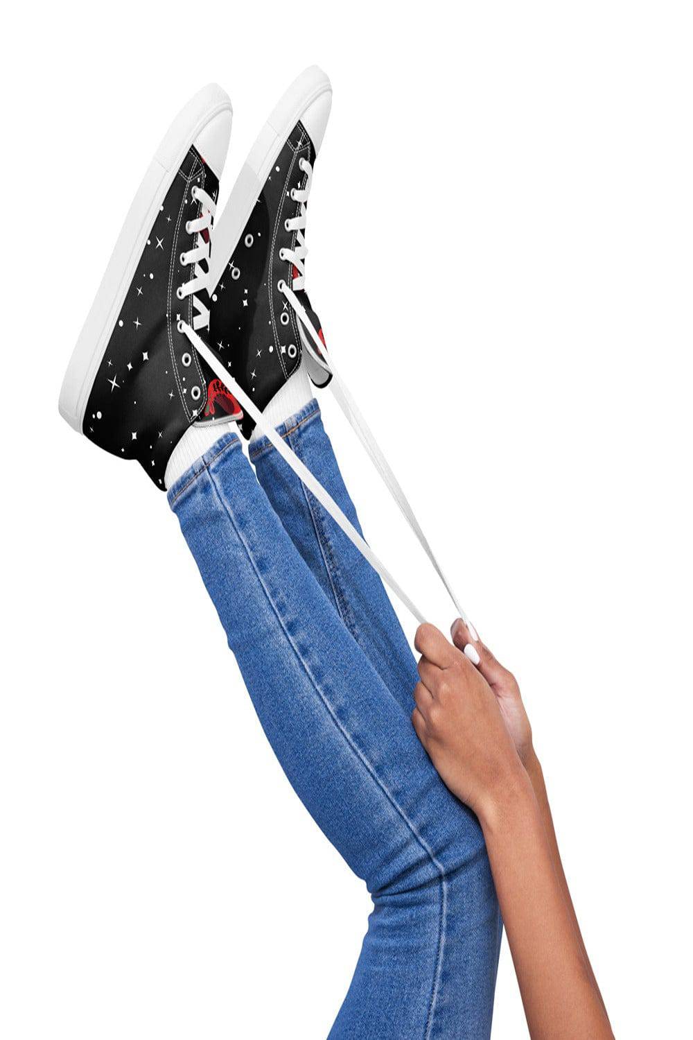 Black canvas High Top Trainers - TGC Boutique - Canvas Trainers