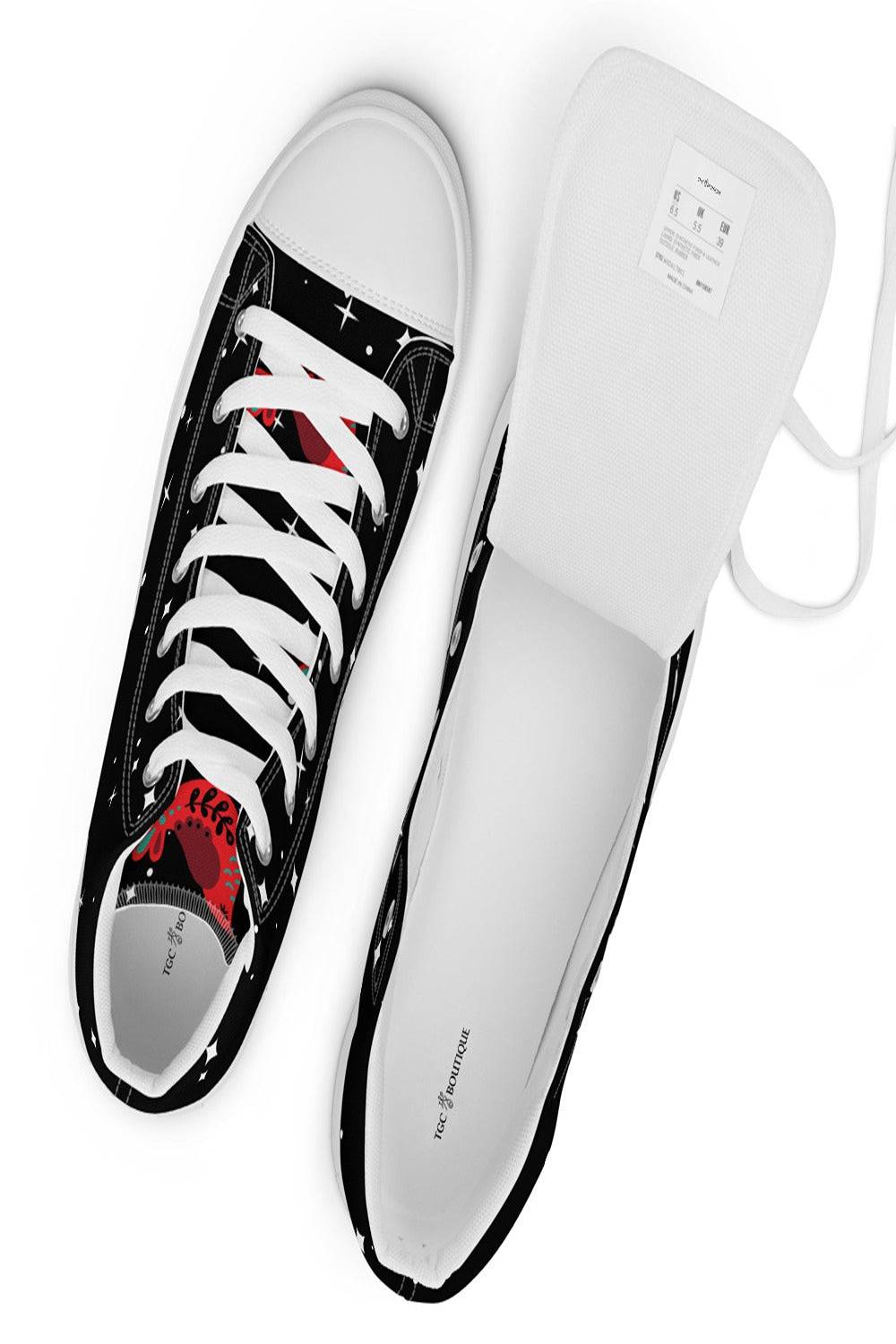 Black canvas High Top Trainers - TGC Boutique - Canvas Trainers