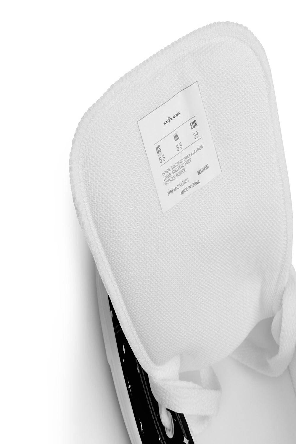 Black canvas High Top Trainers - TGC Boutique - Canvas Trainers
