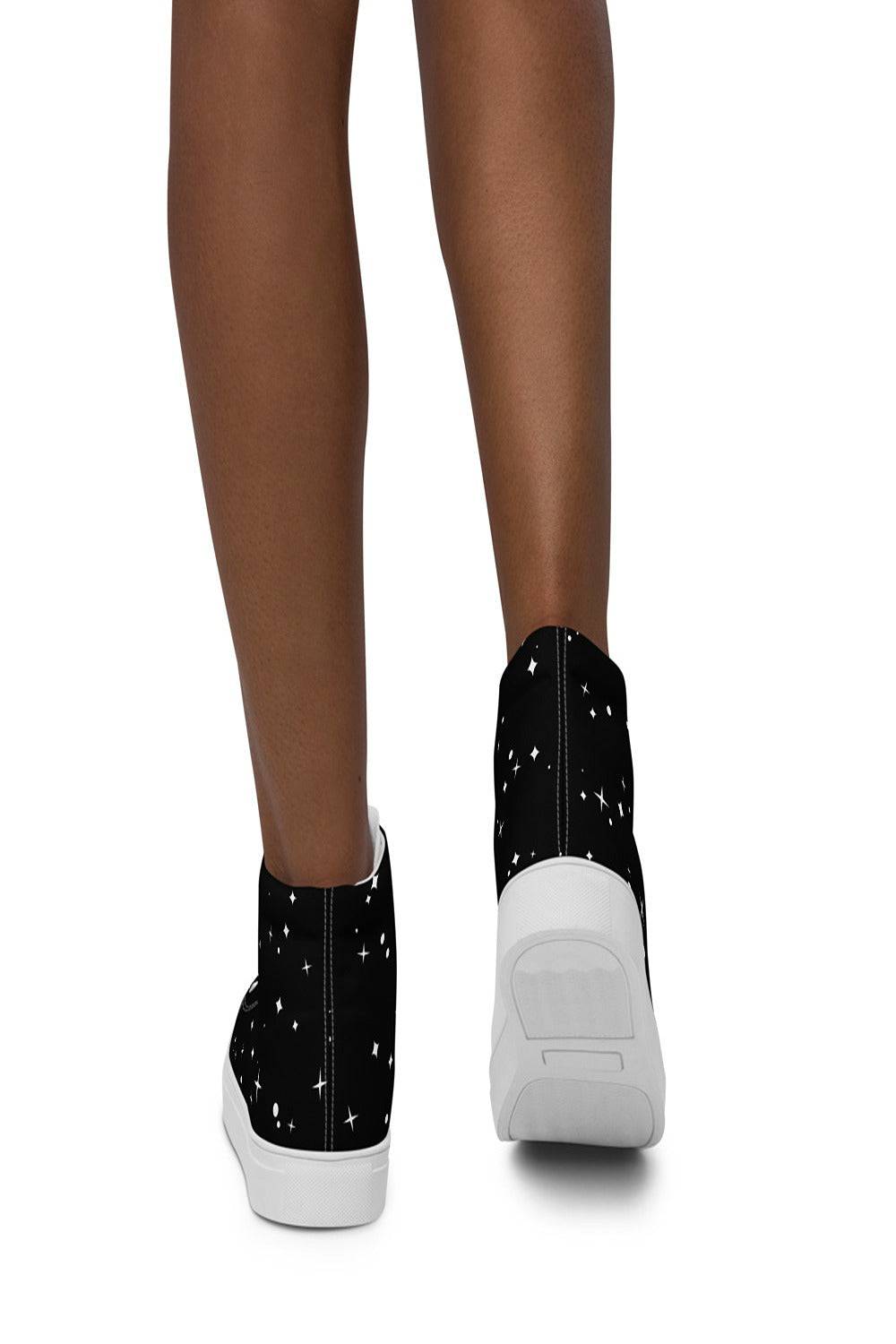 Black canvas High Top Trainers - TGC Boutique - Canvas Trainers