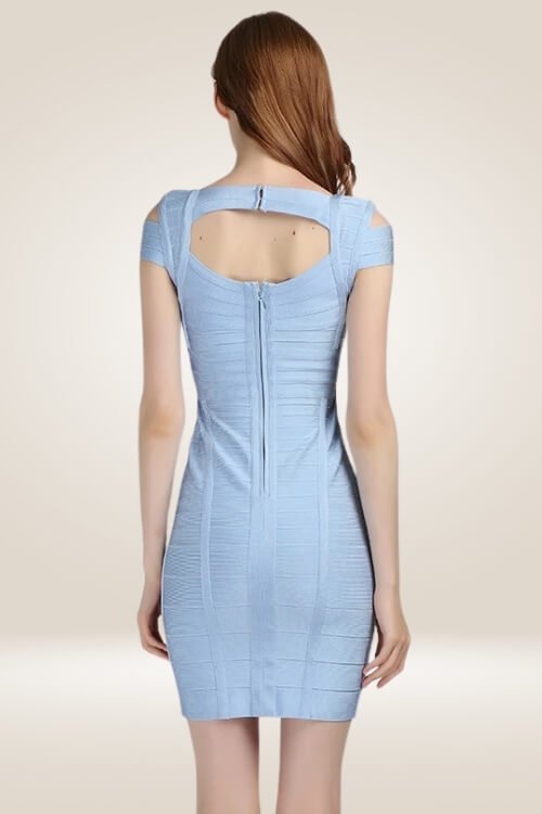 Body Contour Light Blue Bandage Dress - TGC Boutique - Bandage Dress