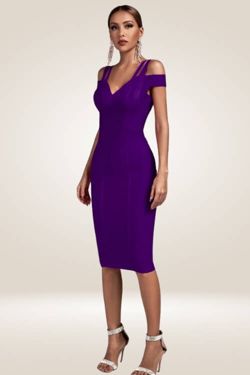 Body Contour Purple Bandage Dress - TGC Boutique - Bandage Dress