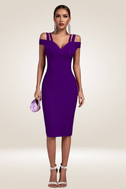 Body Contour Purple Bandage Dress - TGC Boutique - Bandage Dress