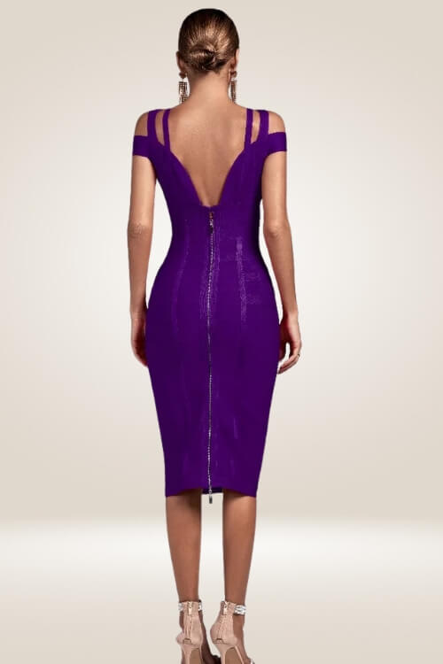 Body Contour Purple Bandage Dress - TGC Boutique - Bandage Dress
