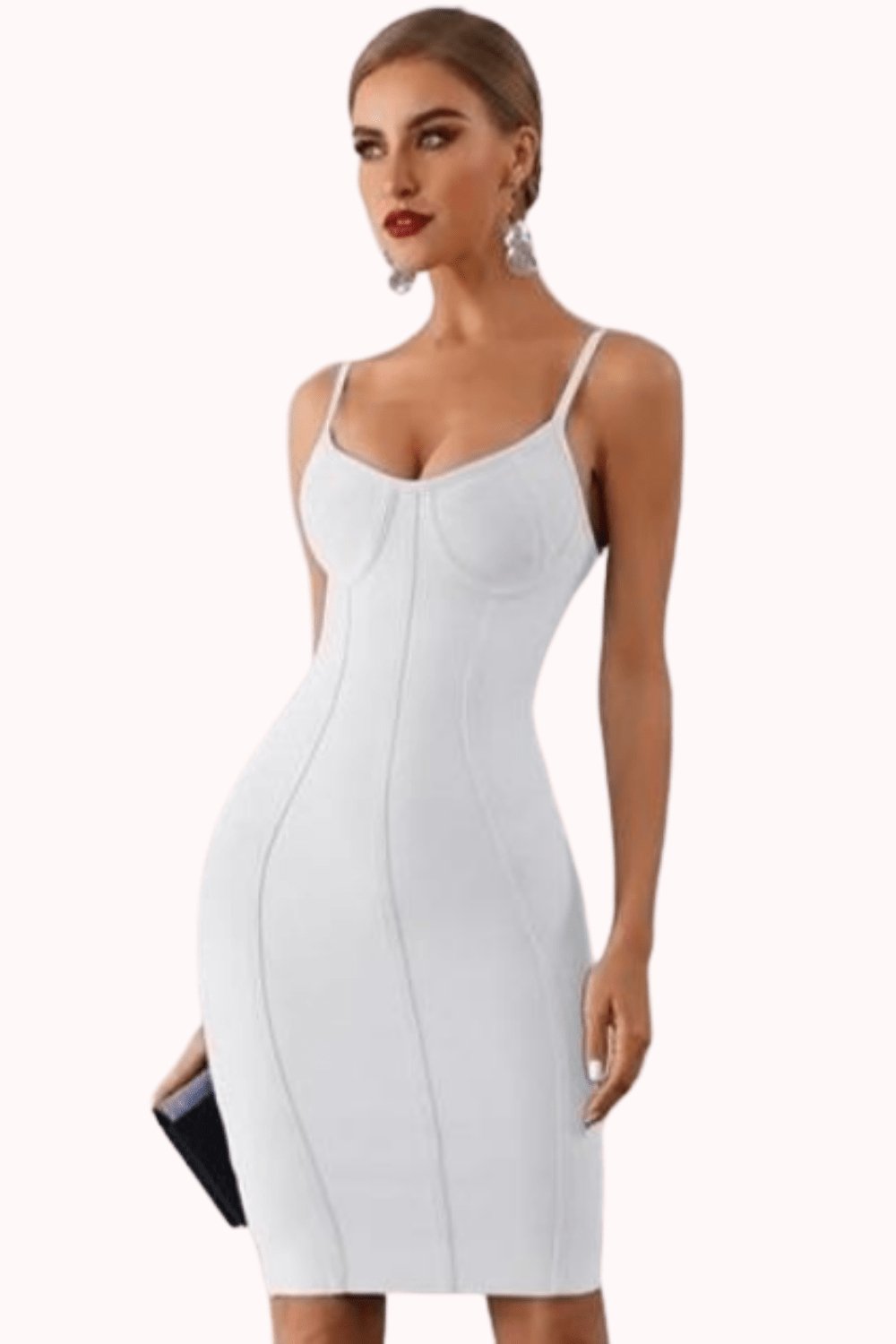 Body Contour White Bodycon Mini Dress - TGC Boutique - White Bodycon Dress