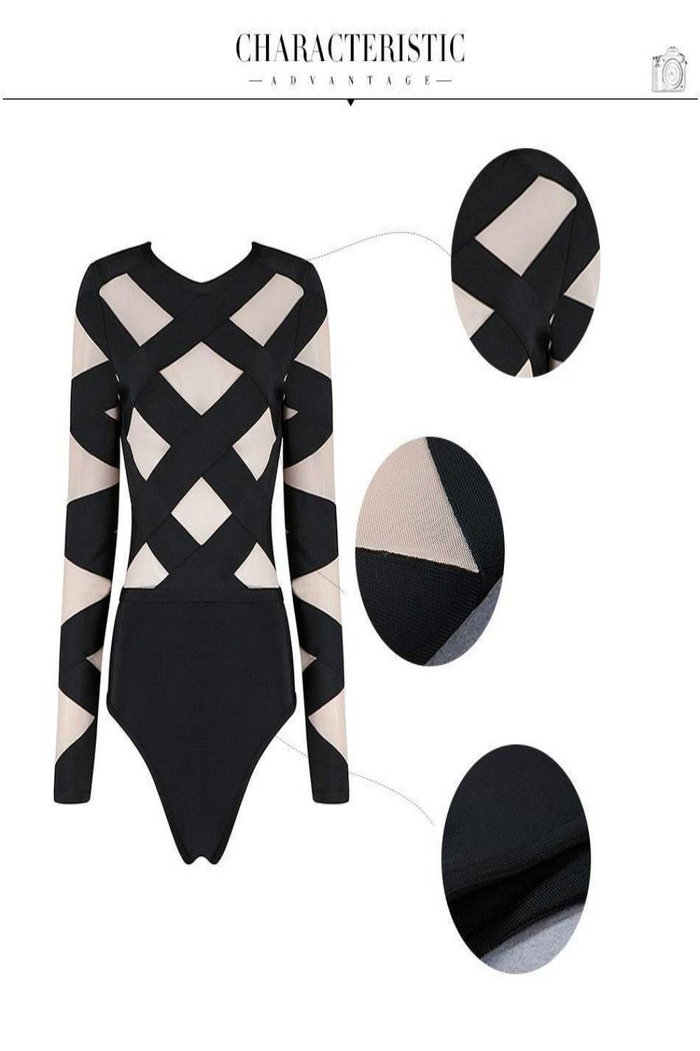 Bondage Queen Black Bodysuit - TGC Boutique - Black Jumpsuits