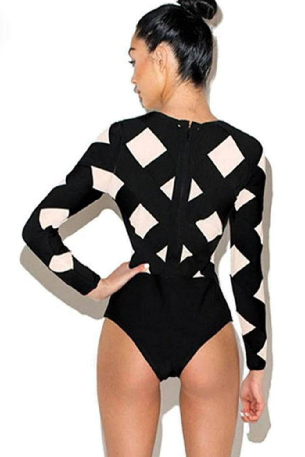 Bondage Queen Black Bodysuit - TGC Boutique - Black Jumpsuits