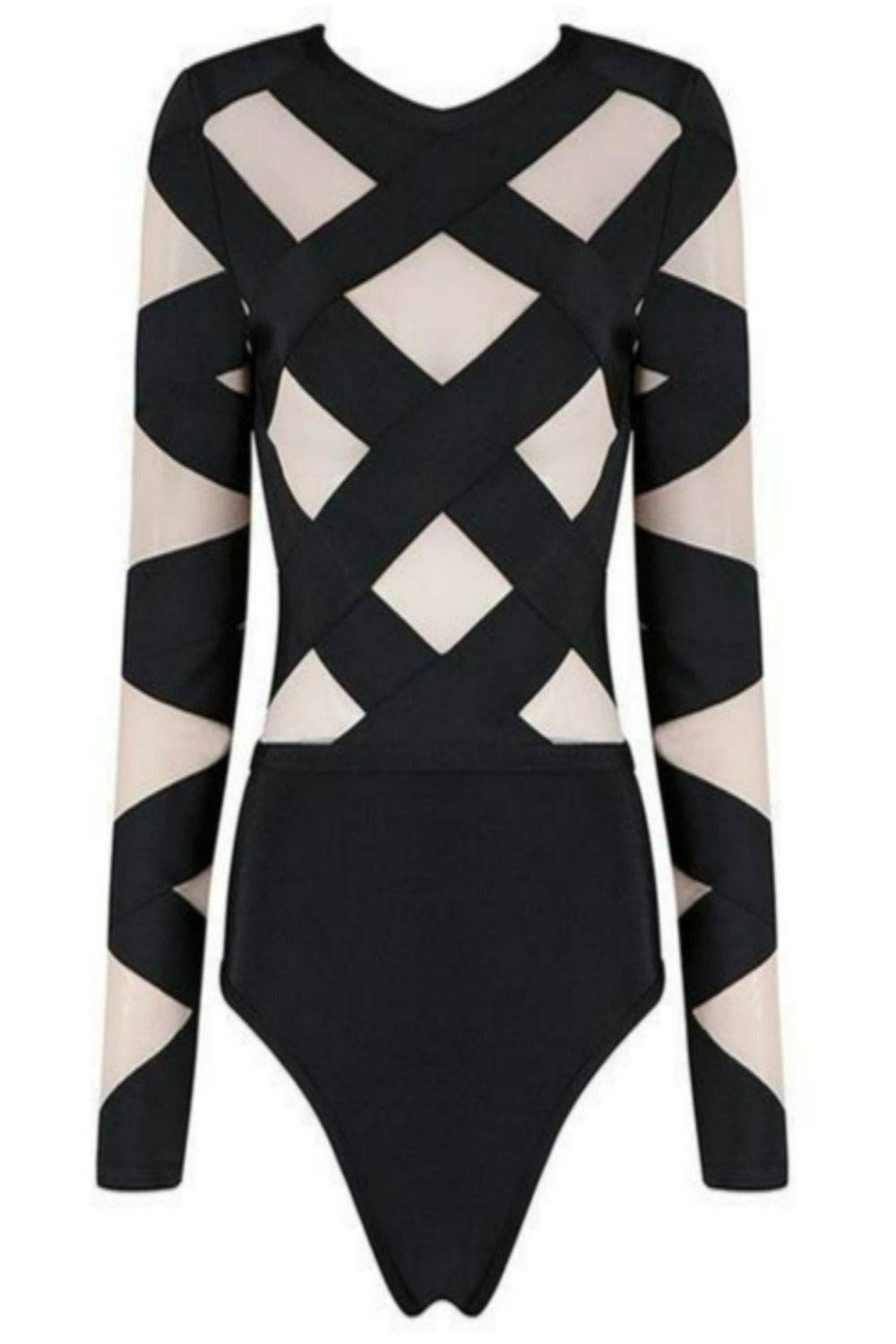 Bondage Queen Black Bodysuit - TGC Boutique - Black Jumpsuits