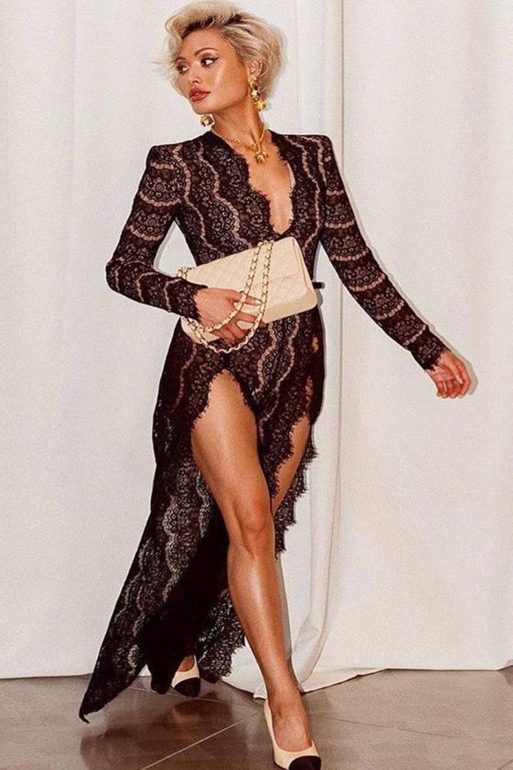 Breeze Of Confidence Lace Jumpsuit - TGC Boutique - Black Jumpsuits