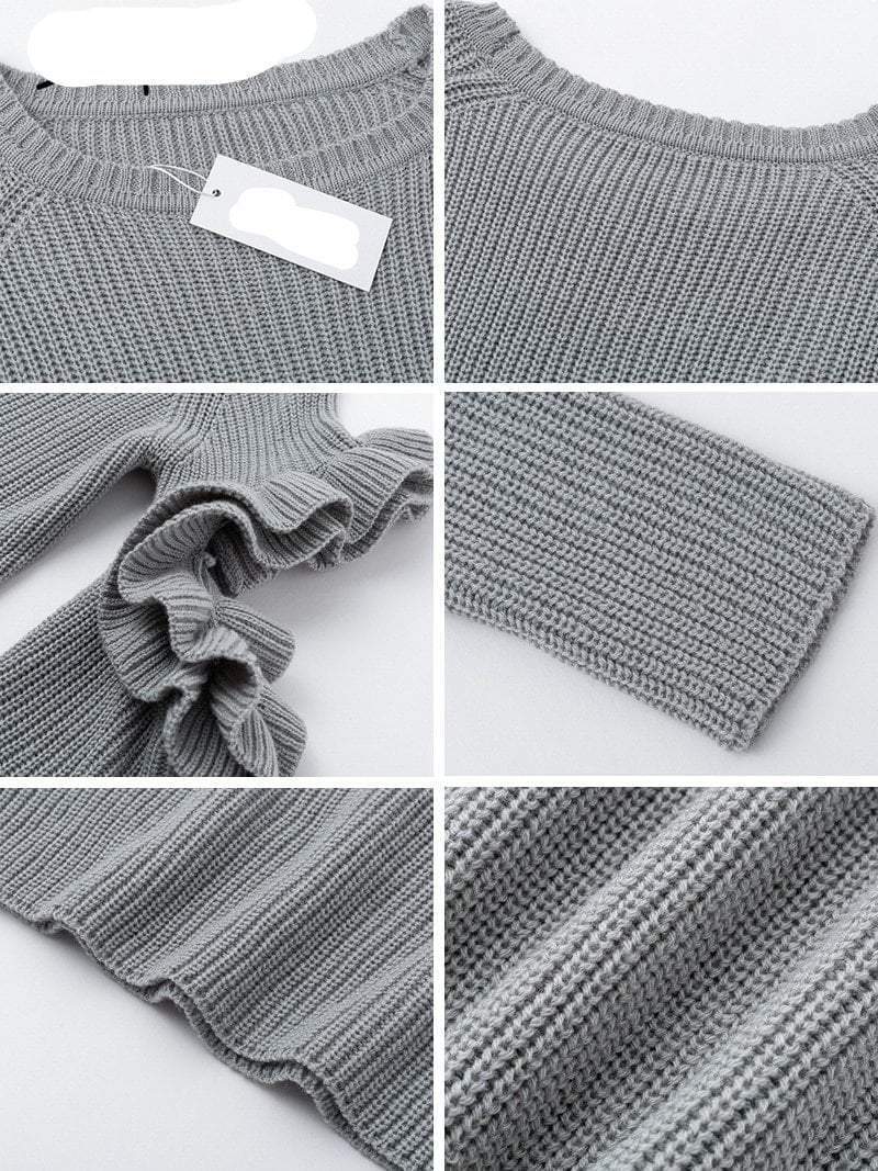 Brunch With Me Sweater - TGC Boutique - Cut Out Sleeve Sweater