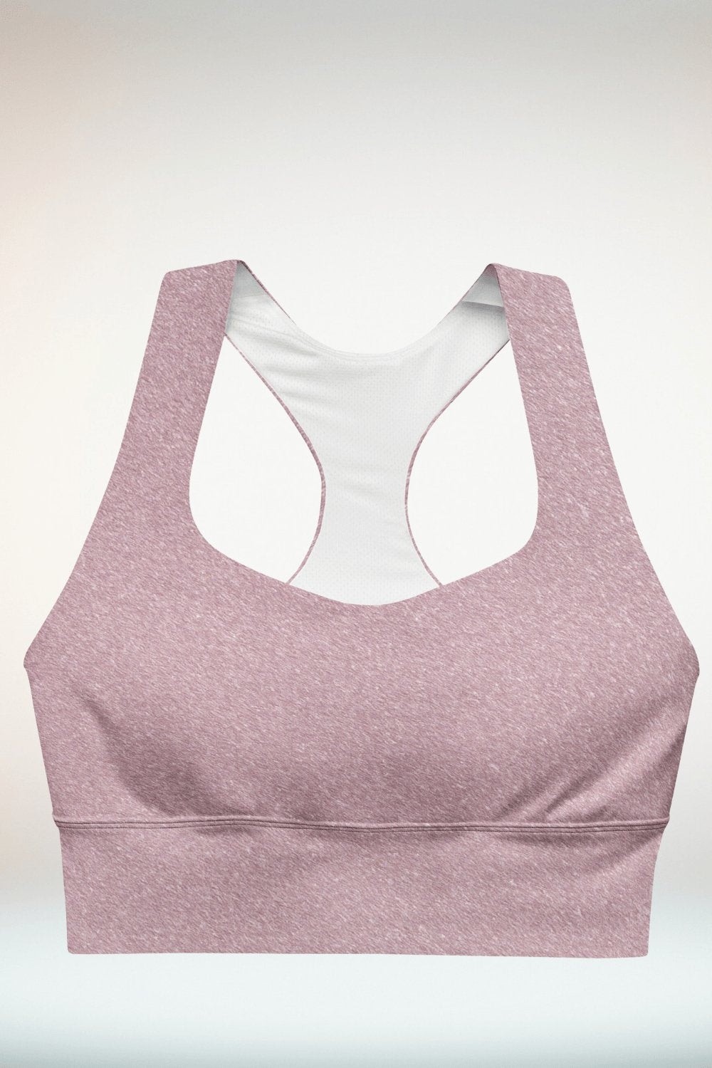 Brushed Pink Compression Longline Sports Bra - TGC Boutique - Sports Bra