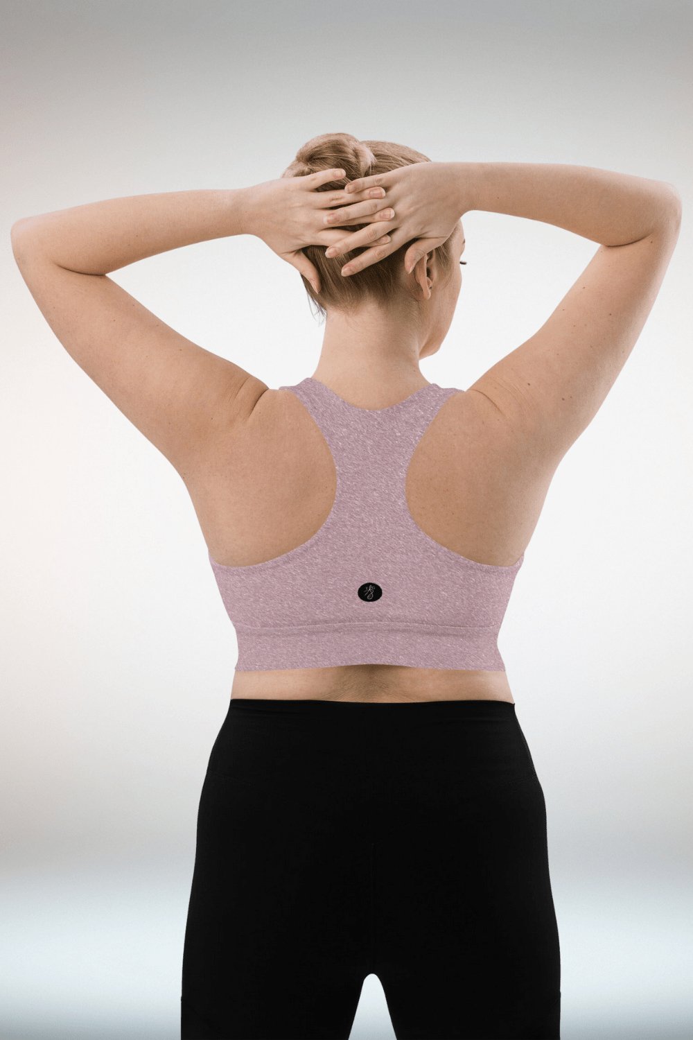 Brushed Pink Compression Longline Sports Bra - TGC Boutique - Sports Bra