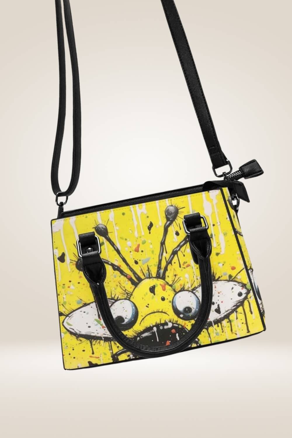 Cartoon Bug Yellow Satchel Bag - TGC Boutique - Satchel Handbag