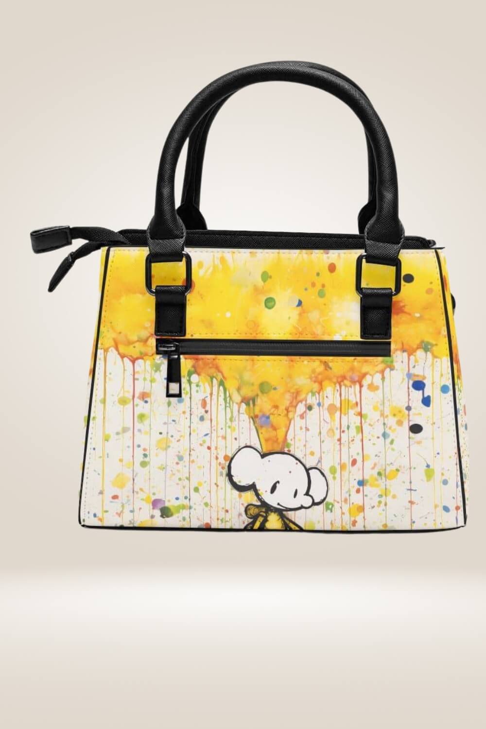Cartoon Elephant Graffiti White Bag - TGC Boutique - Satchel Handbag