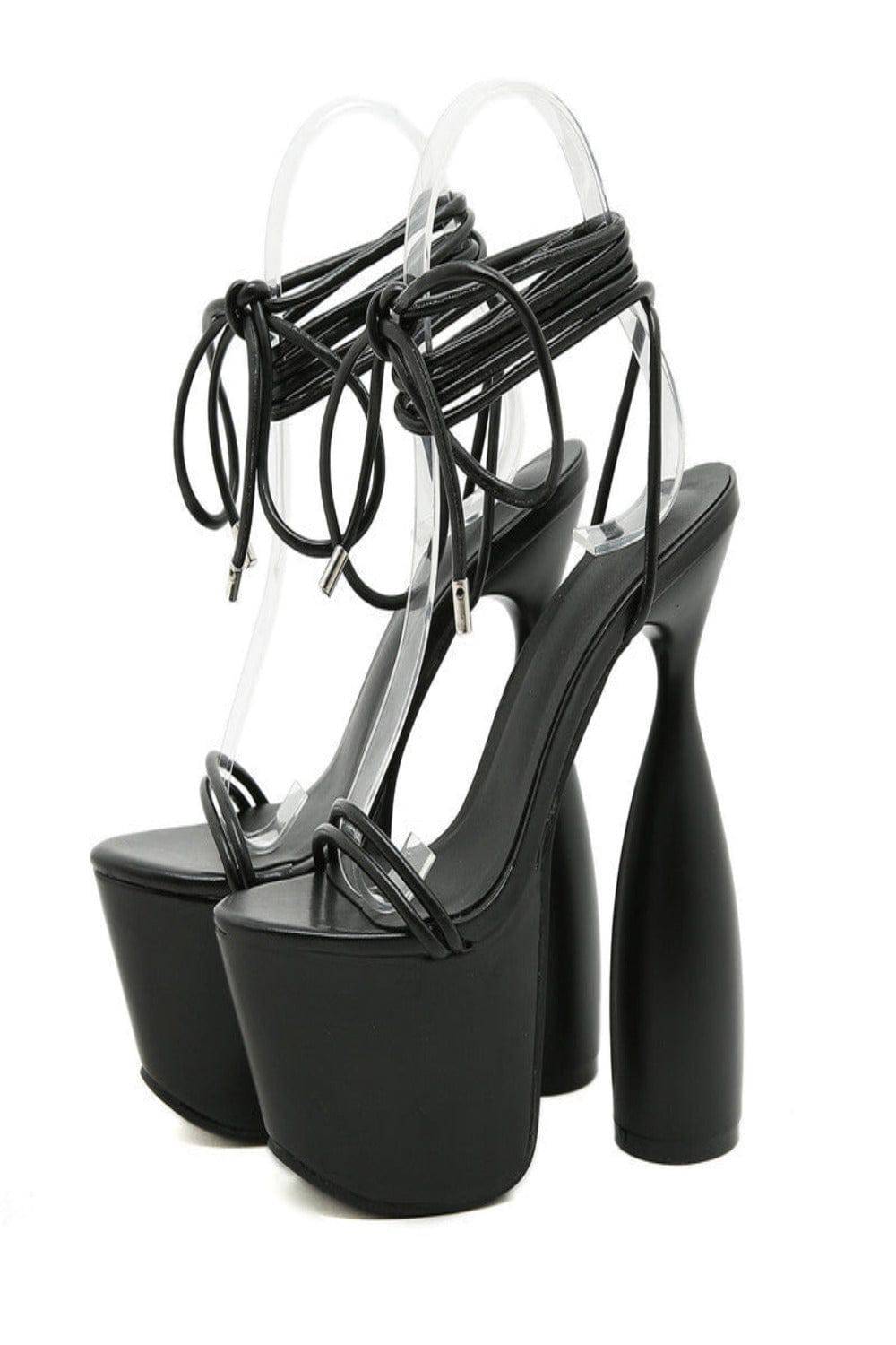 Chucky Platform High Heel Black Sandals - TGC Boutique - Shoes
