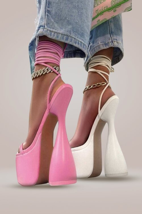 Chucky Platform High Heel Pink Sandals - TGC Boutique - Shoes